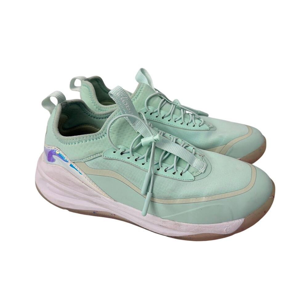 Clove Shoes Women's Size 8.5 Aeros Vapor Green Mint Holographic Nursing Medical
